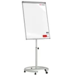 Flipchart magnetico cancellabile a secco su ruote 100x70 cm argento + ACCESSORI