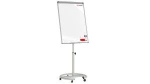 Flipchart magnetico cancellabile a secco su ruote 100x70 cm argento + ACCESSORI