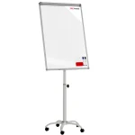Flipchart magnetico cancellabile a secco su ruote 100x70 cm argento + ACCESSORI