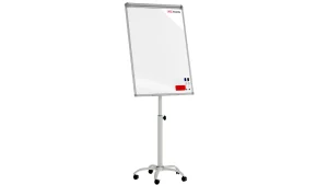 Flipchart magnetico cancellabile a secco su ruote 100x70 cm argento + ACCESSORI