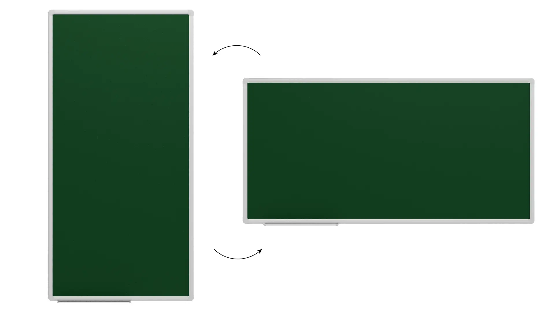 Lavagna MAGNETICA verde da gesso in cornice in alluminio 120x60 cm + ACCESSORI - immagine 5
