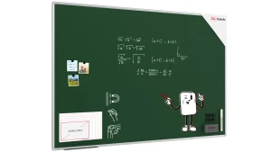 Lavagna MAGNETICA verde da gesso in cornice in alluminio 180x120 cm + ACCESSORI