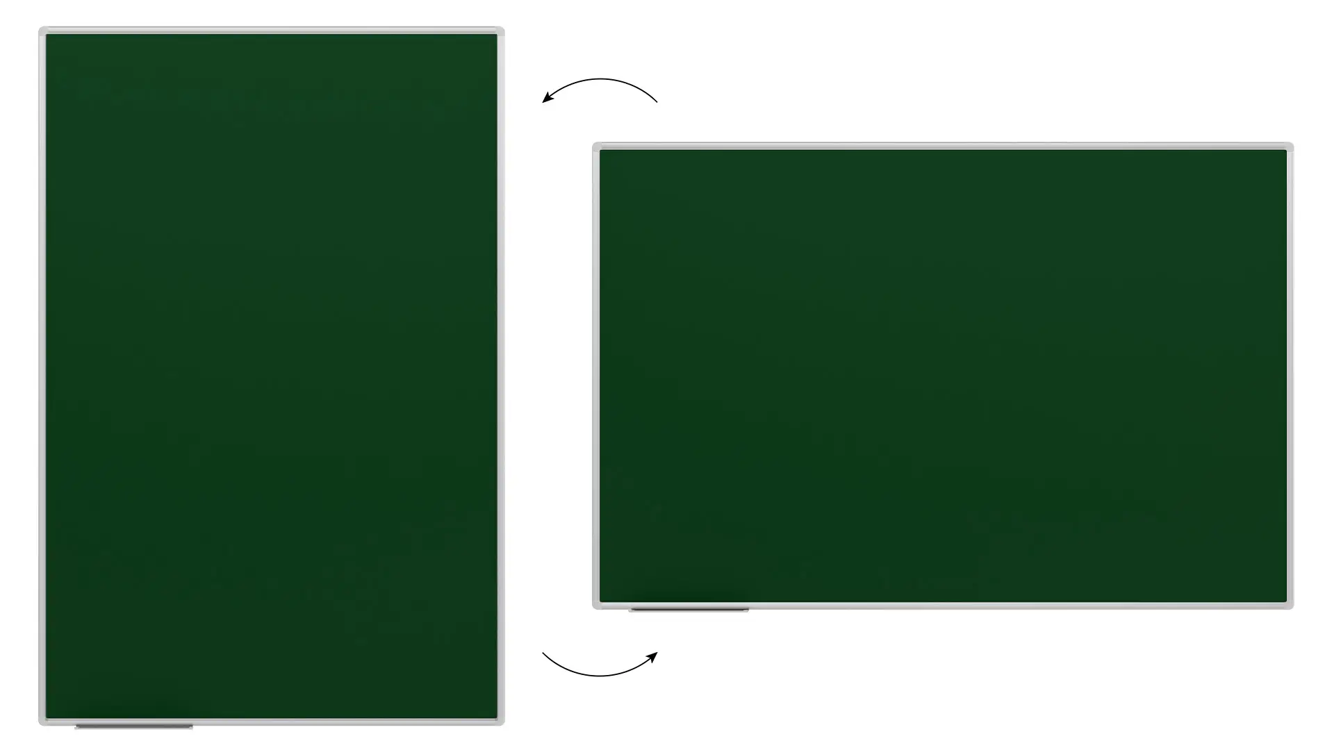 Lavagna MAGNETICA verde da gesso in cornice in alluminio 180x120 cm + ACCESSORI - immagine 5