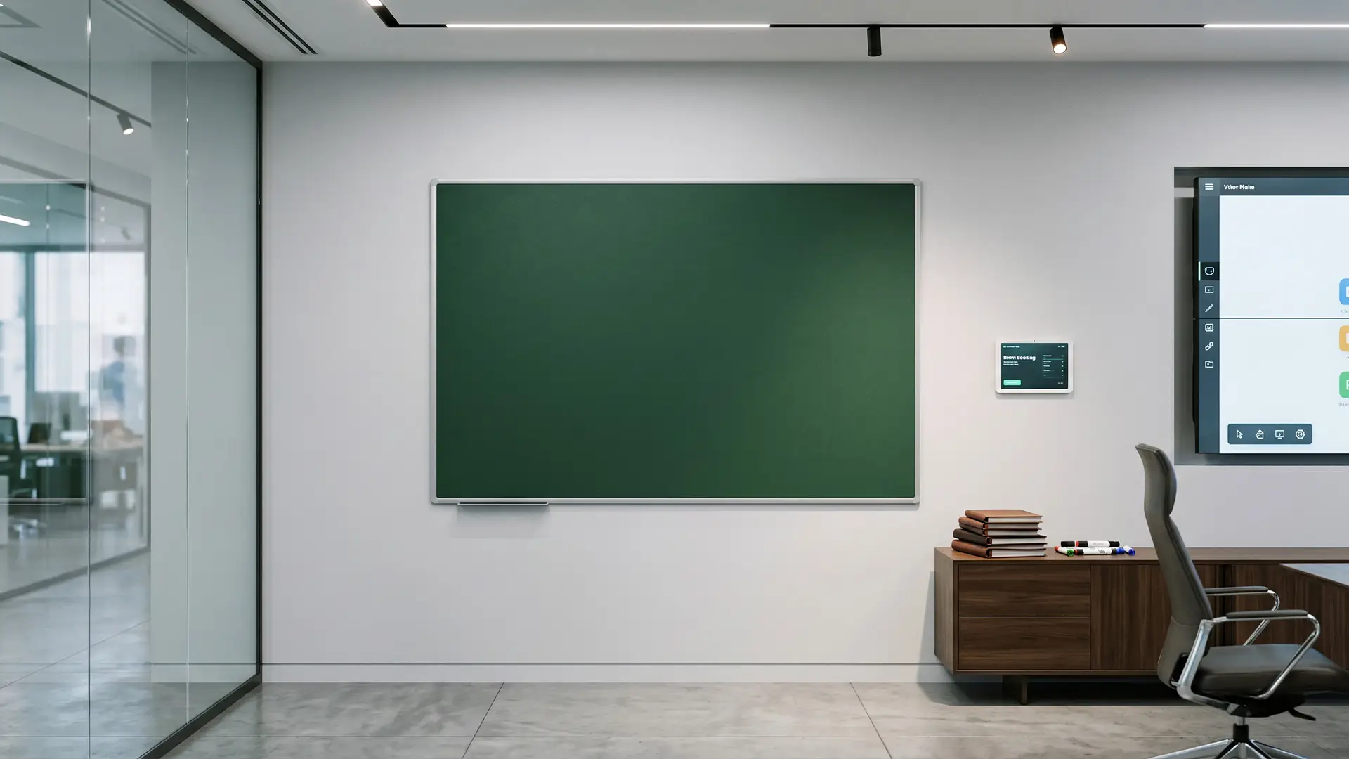 Lavagna MAGNETICA verde da gesso in cornice in alluminio 180x120 cm + ACCESSORI - immagine 9