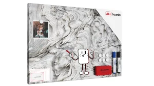 Lavagna per calamite METALboards, legno pietrificato 60x40 cm + accessori GRATIS
