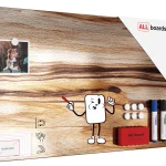 Lavagna per calamite METALboards, legno esotico 60x40 cm + accessori GRATIS