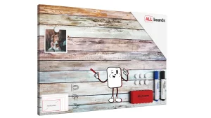 Lavagna per calamite METALboards, legno pastello 60x40 cm + accessori GRATIS