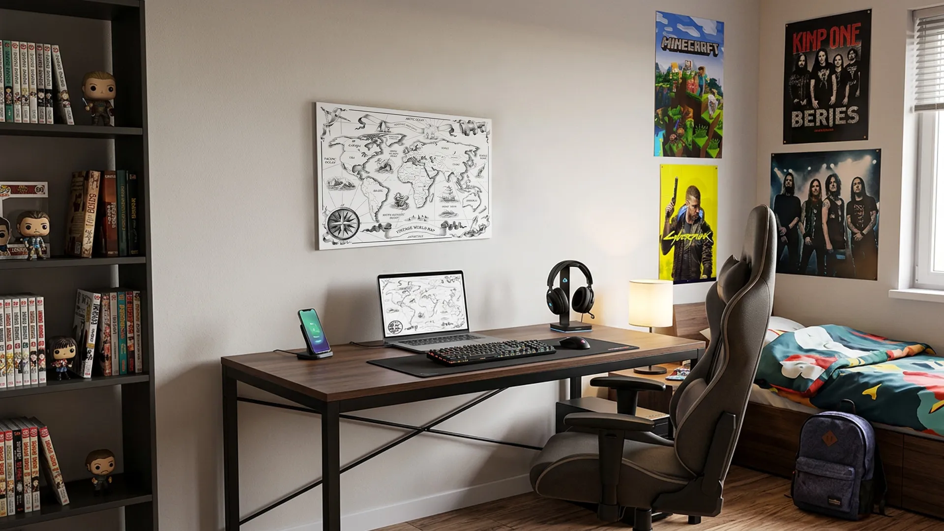 Lavagna per calamite METALboards, mappamondo retrò 60x40 cm + accessori GRATIS - immagine 11