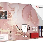 Lavagna per calamite METALboards, marmo rosa 60x40 cm + accessori GRATIS