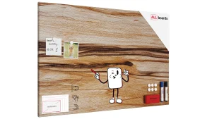 Lavagna per calamite METALboards, legno esotico 90x60 cm + accessori GRATIS