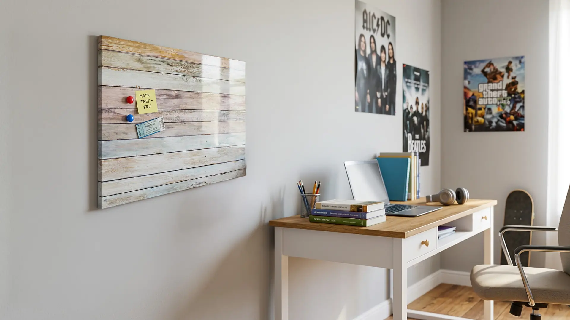 Lavagna per calamite METALboards, legno pastello 90x60 cm + accessori GRATIS - immagine 11