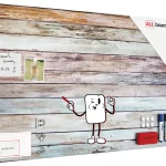 Lavagna per calamite METALboards, legno pastello 90x60 cm + accessori GRATIS