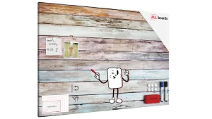 Lavagna per calamite METALboards, legno pastello 90x60 cm + accessori GRATIS