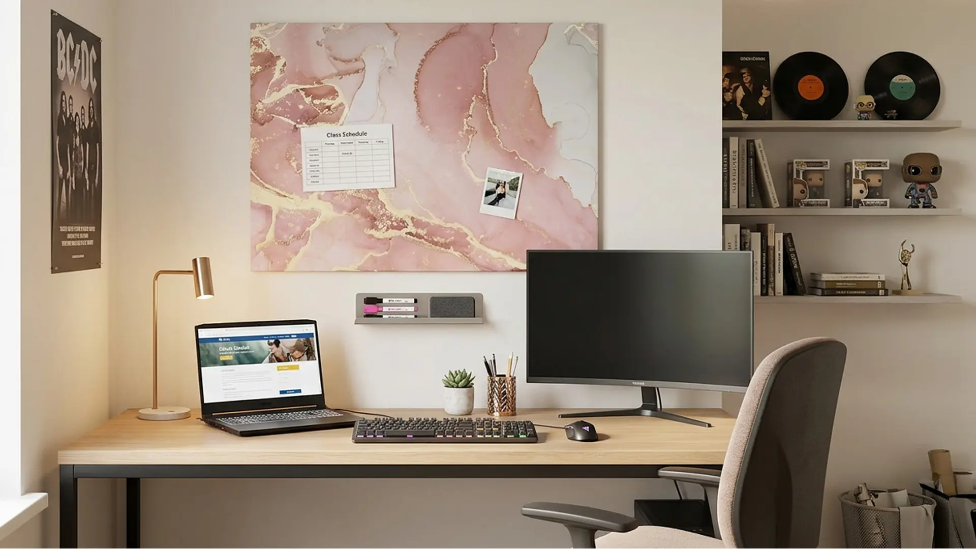 Lavagna per calamite METALboards, marmo rosa 90x60 cm + accessori GRATIS - immagine 11
