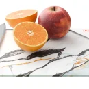 Tagliere in vetro MARMO, ORO E AZZURRO 30×20 cm