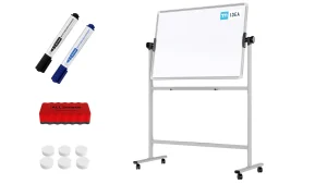 Lavagna mobile TM IDEA® bifacciale girevole magnetica e cancellabile 100x70 cm - serie FLEX