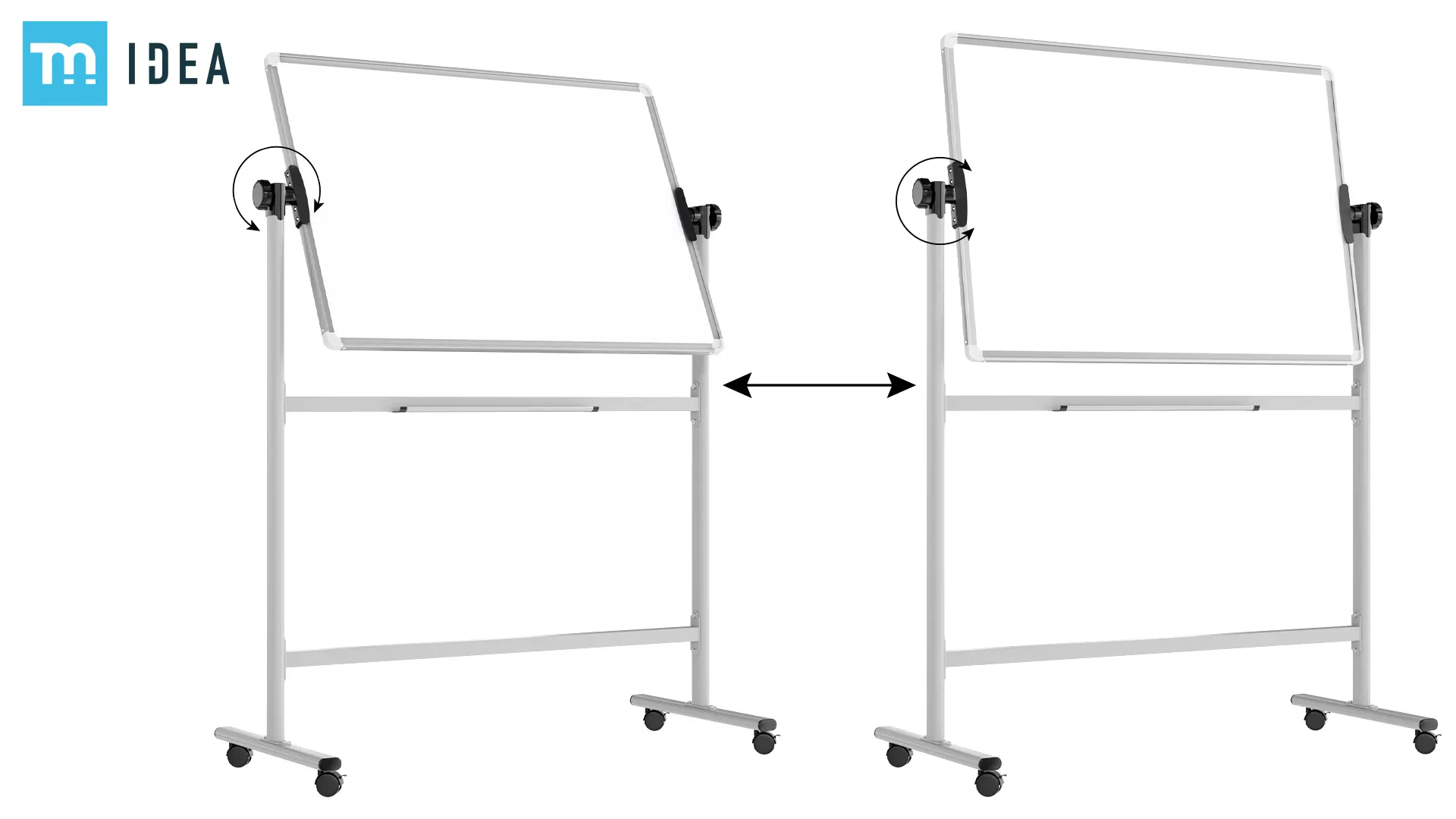 Lavagna mobile TM IDEA® bifacciale girevole magnetica e cancellabile 100x70 cm - serie FLEX - immagine 6