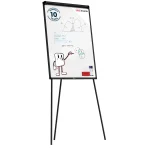 Lavagna portablocco magnetica cancellabile 100x70 cm nera + ACCESSORI