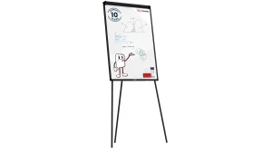 Lavagna portablocco magnetica cancellabile 100x70 cm nera + ACCESSORI