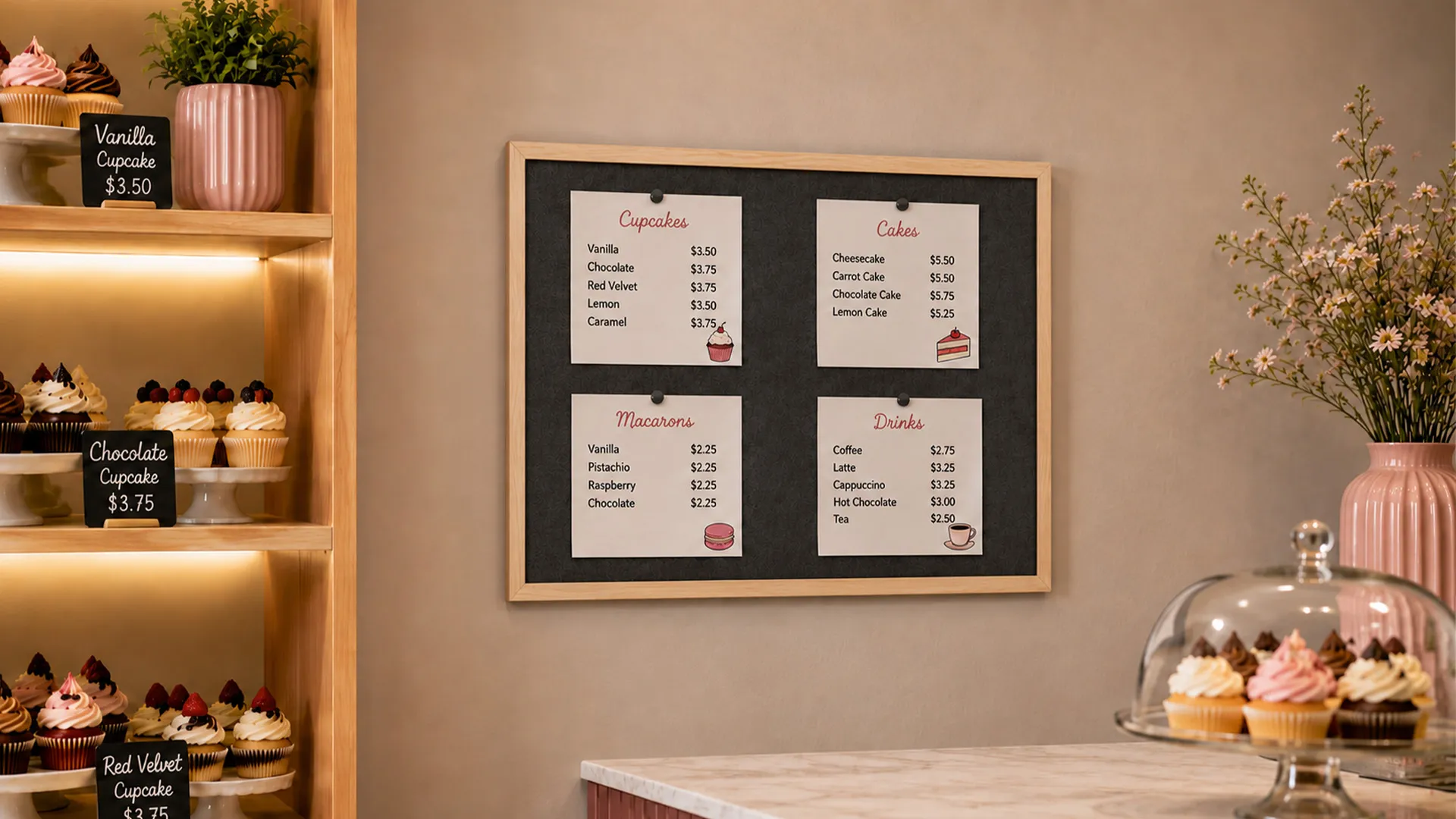 Lavagna in tessuto (feltro) 60x40 cm grigio cornice in legno laccato - immagine 8