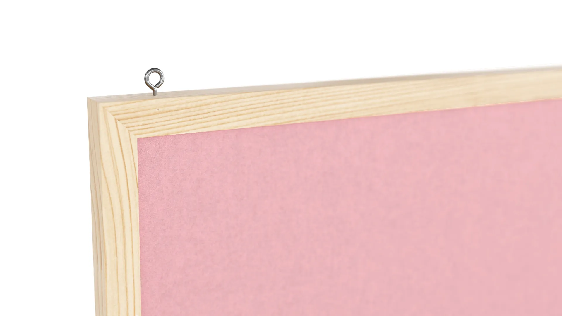 Lavagna in tessuto (feltro) 80x40 cm rosa cornice in legno laccato - immagine 6