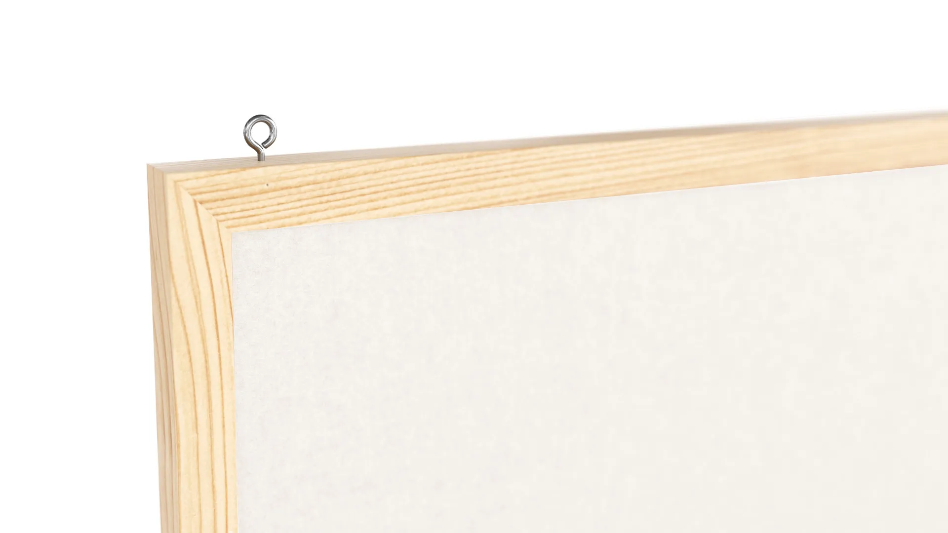 Lavagna in tessuto (feltro) 90x60 cm bianco cornice in legno laccato - immagine 6