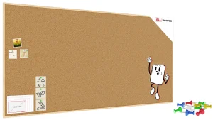Bacheca in sughero (cornice in legno) 240x120 cm + ACCESSORI